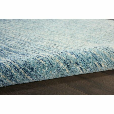 Homeroots 5 x 7 ft. Navy & Light Blue Abstract Area Rug 385284